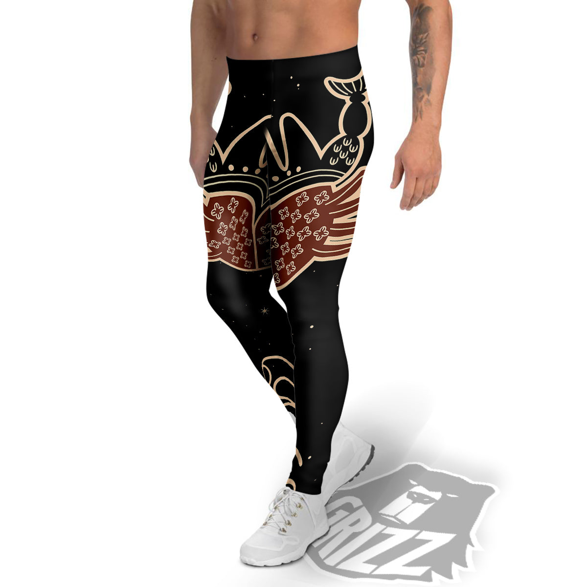 Cancer Constellation Print Men's Leggings-grizzshop