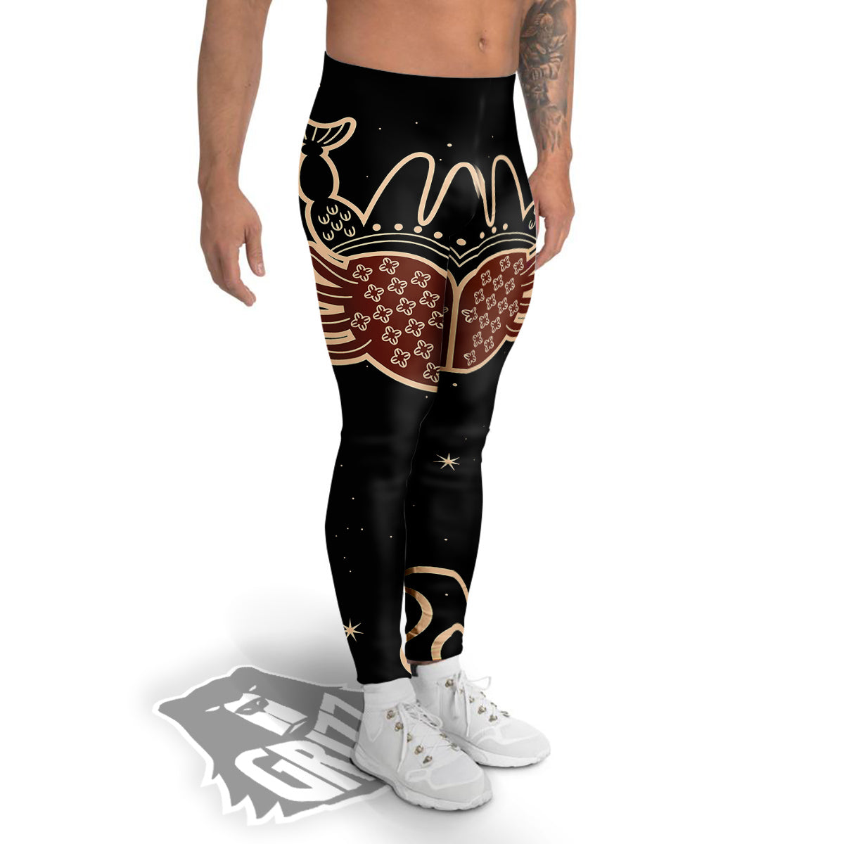 Cancer Constellation Print Men's Leggings-grizzshop