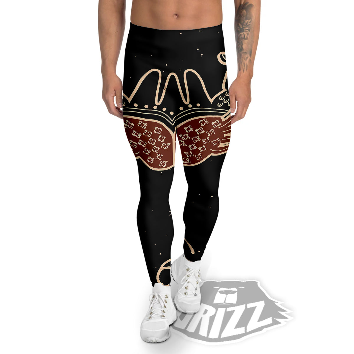 Cancer Constellation Print Men's Leggings-grizzshop