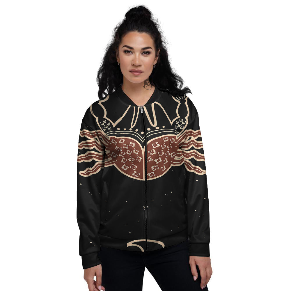 Cancer Constellation Print Women's Bomber Jacket-grizzshop