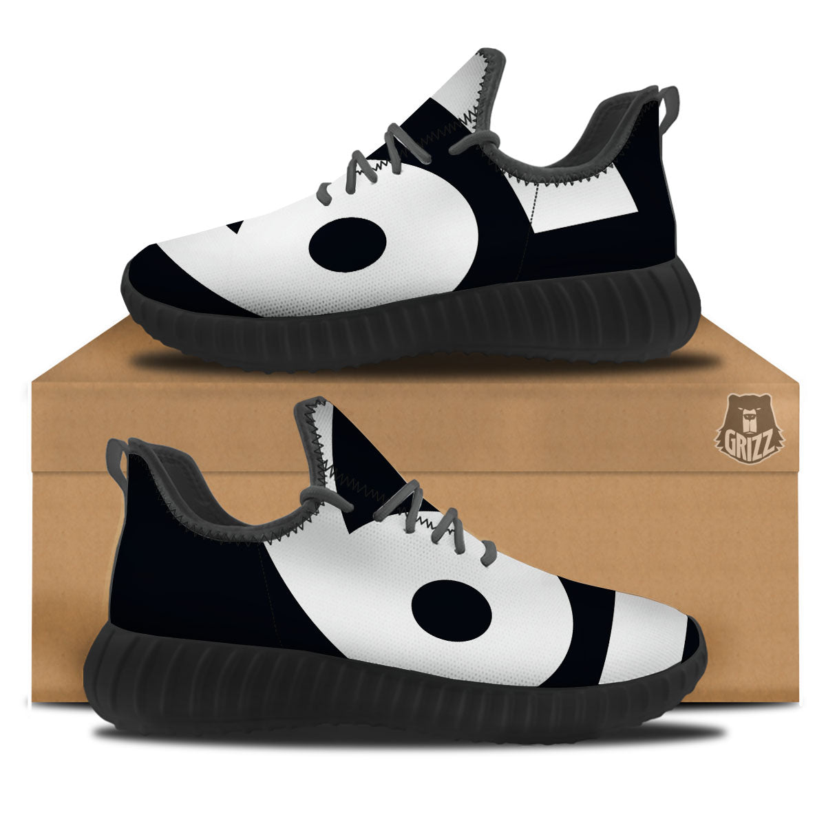 Cancer Sign White And Black Print Black Walking Shoes-grizzshop