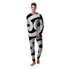 Cancer Sign White And Black Print Men's Pajamas-grizzshop