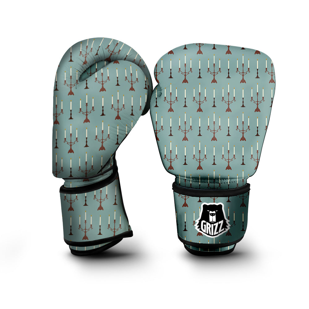 Candle Vintage Print Pattern Boxing Gloves-grizzshop