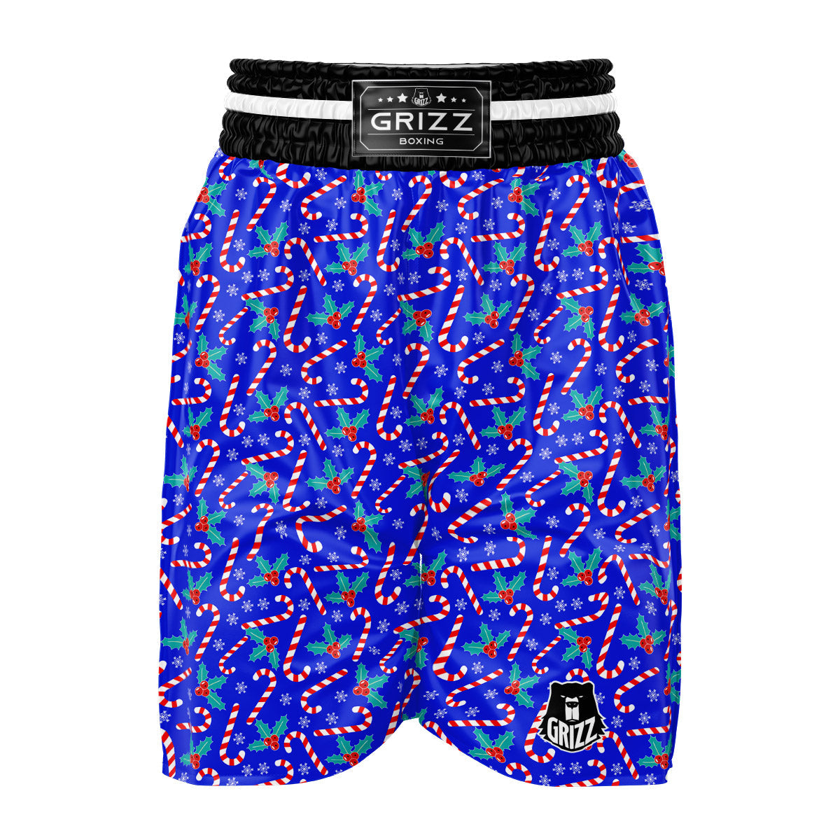 Candy And Christmas Berry Print Pattern Boxing Shorts-grizzshop