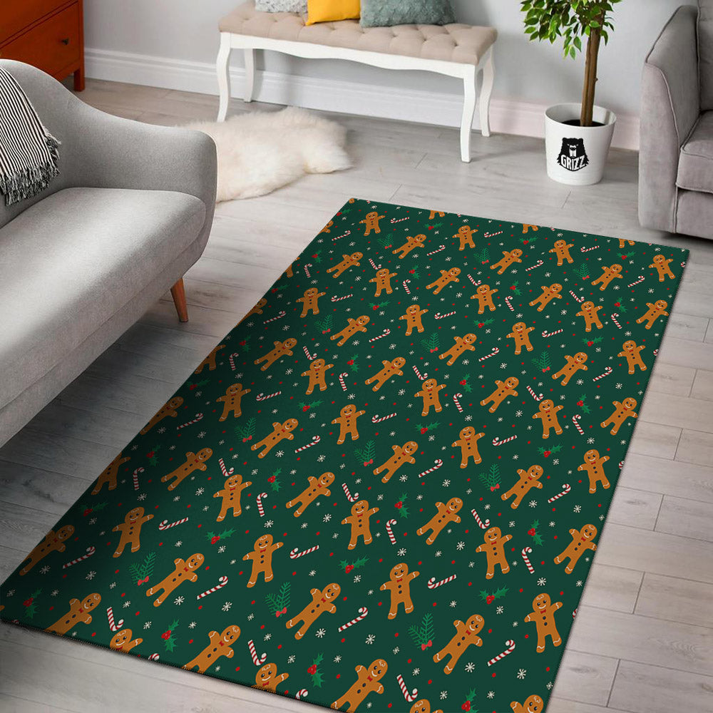 Candy And Christmas Cookie Print Pattern Floor Mat-grizzshop