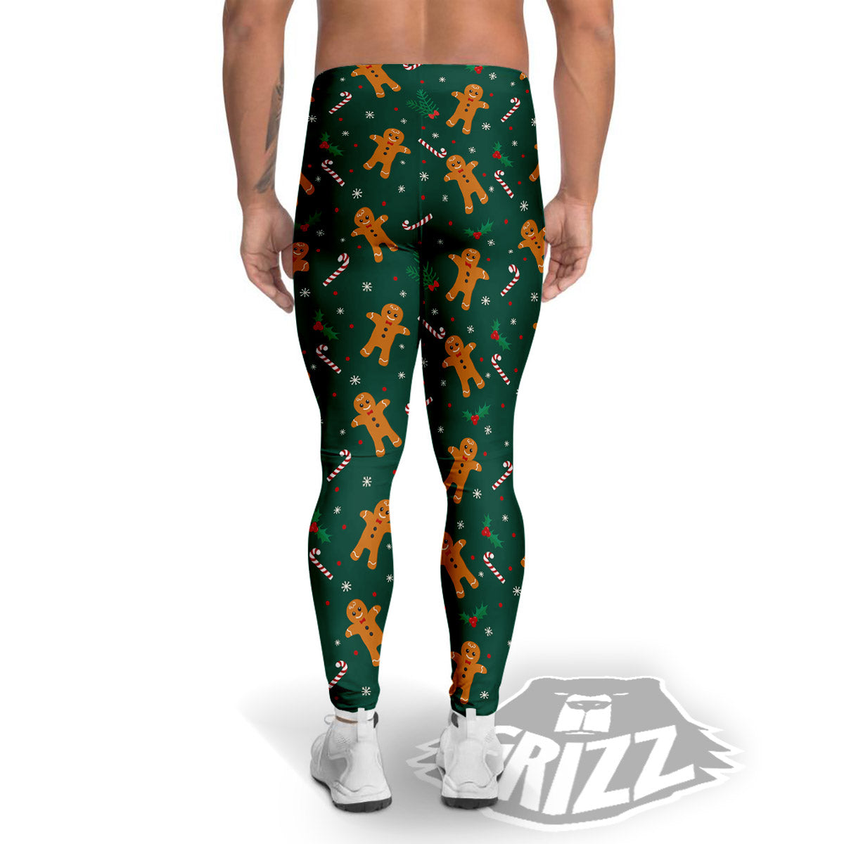 Candy And Christmas Cookie Print Pattern Men's Leggings-grizzshop