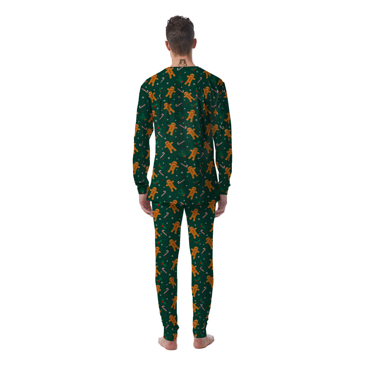 Candy And Christmas Cookie Print Pattern Men's Pajamas-grizzshop