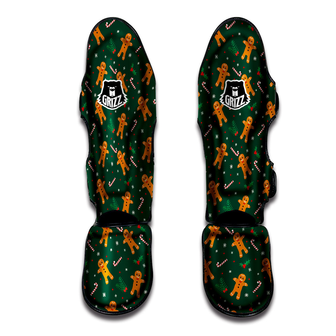 Candy And Christmas Cookie Print Pattern Muay Thai Shin Guards-grizzshop
