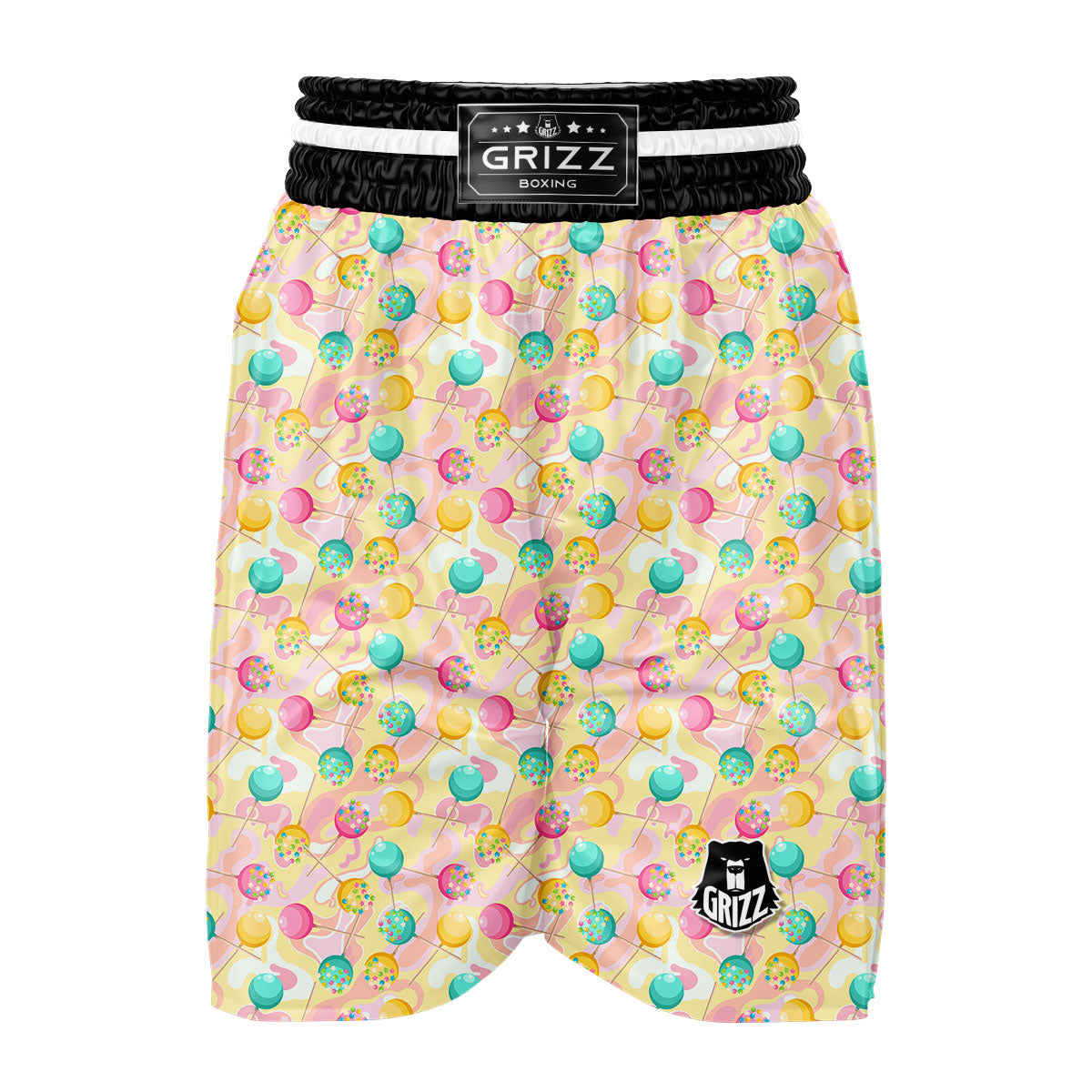 Candy And Colorful Lollipop Print Boxing Shorts-grizzshop