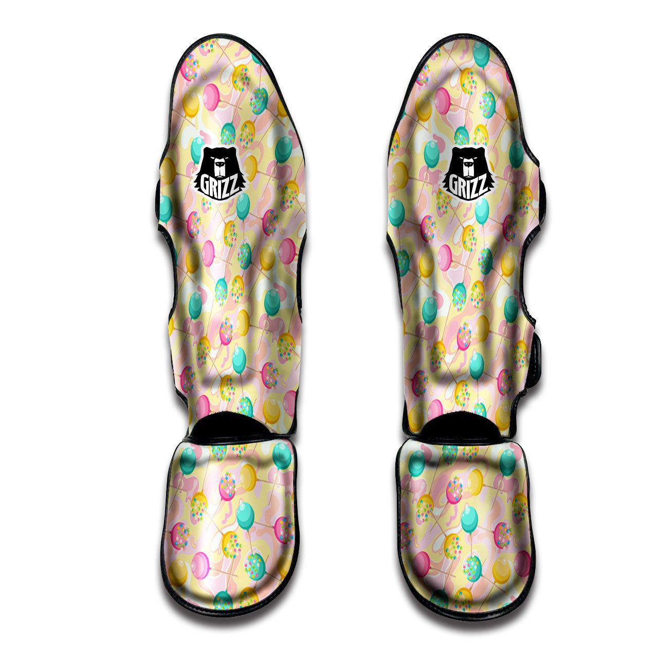 Candy And Colorful Lollipop Print Muay Thai Shin Guards-grizzshop