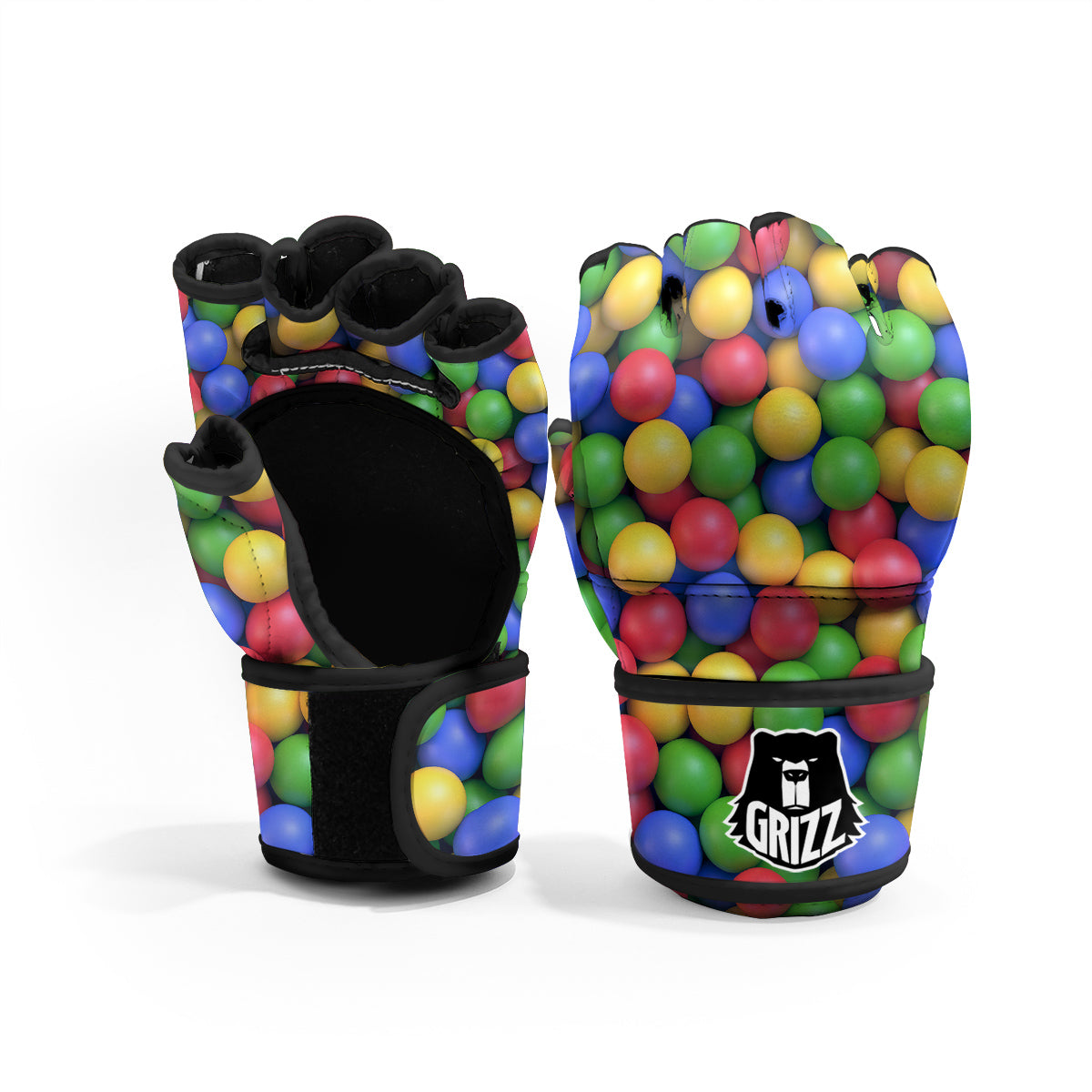 Candy Ball Colorful Print MMA Gloves-grizzshop
