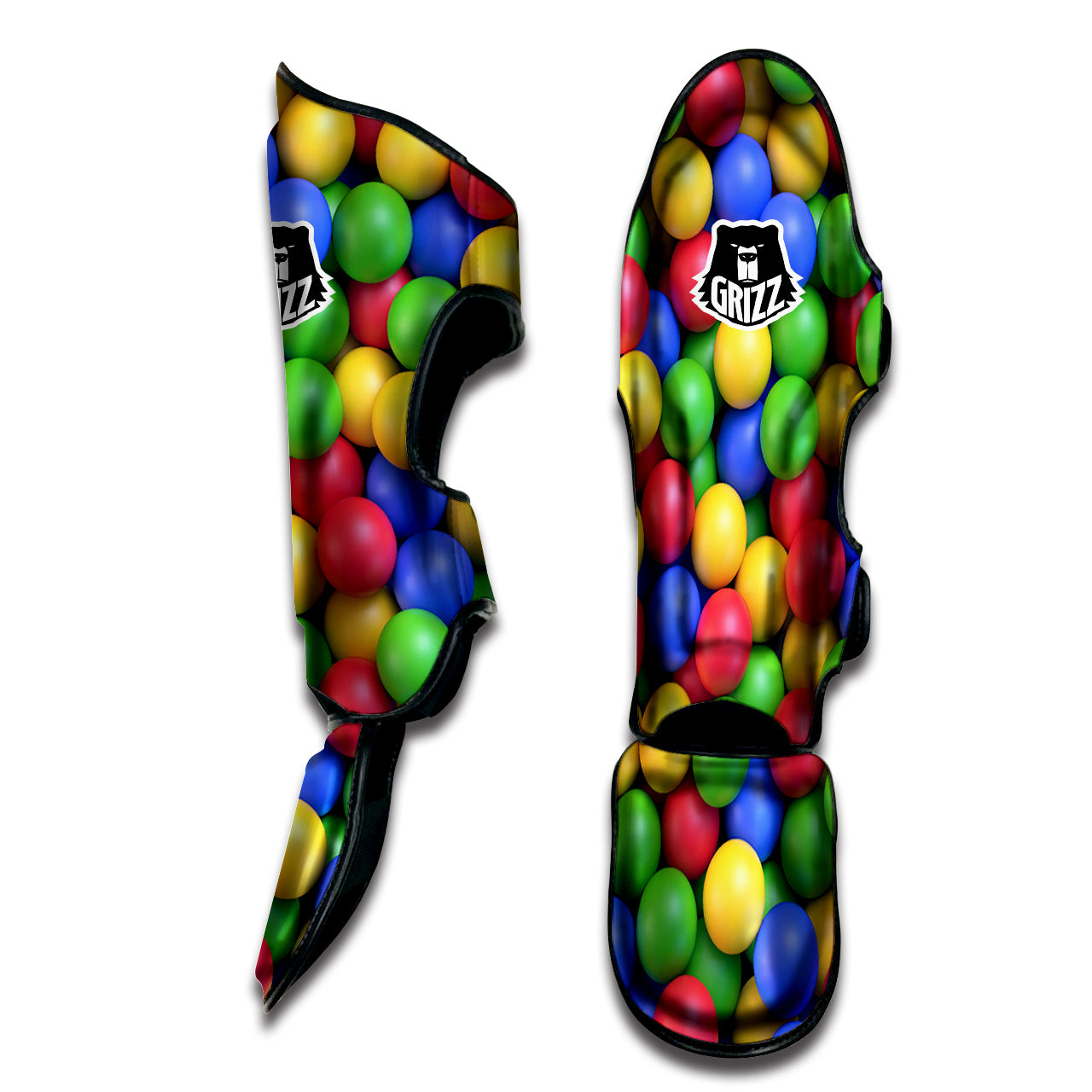 Candy Ball Colorful Print Muay Thai Shin Guards-grizzshop