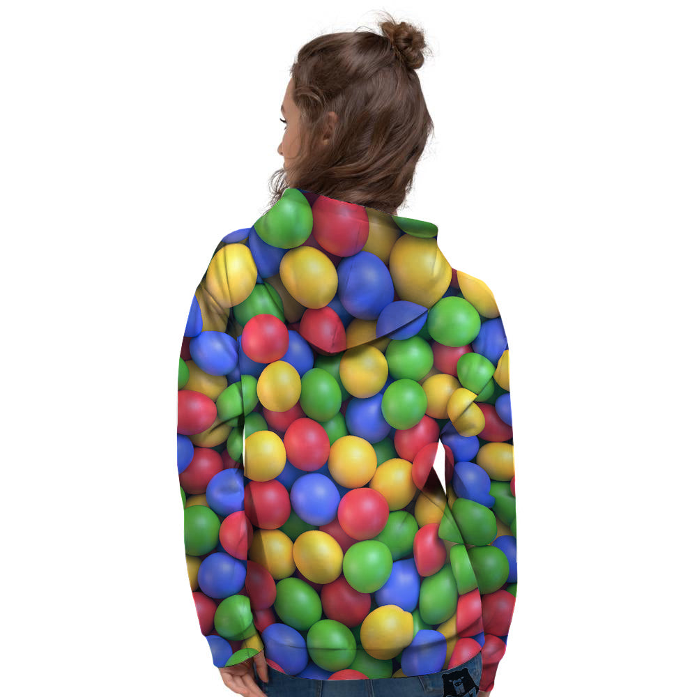 Candy Ball Colorful Print Women's Hoodie-grizzshop