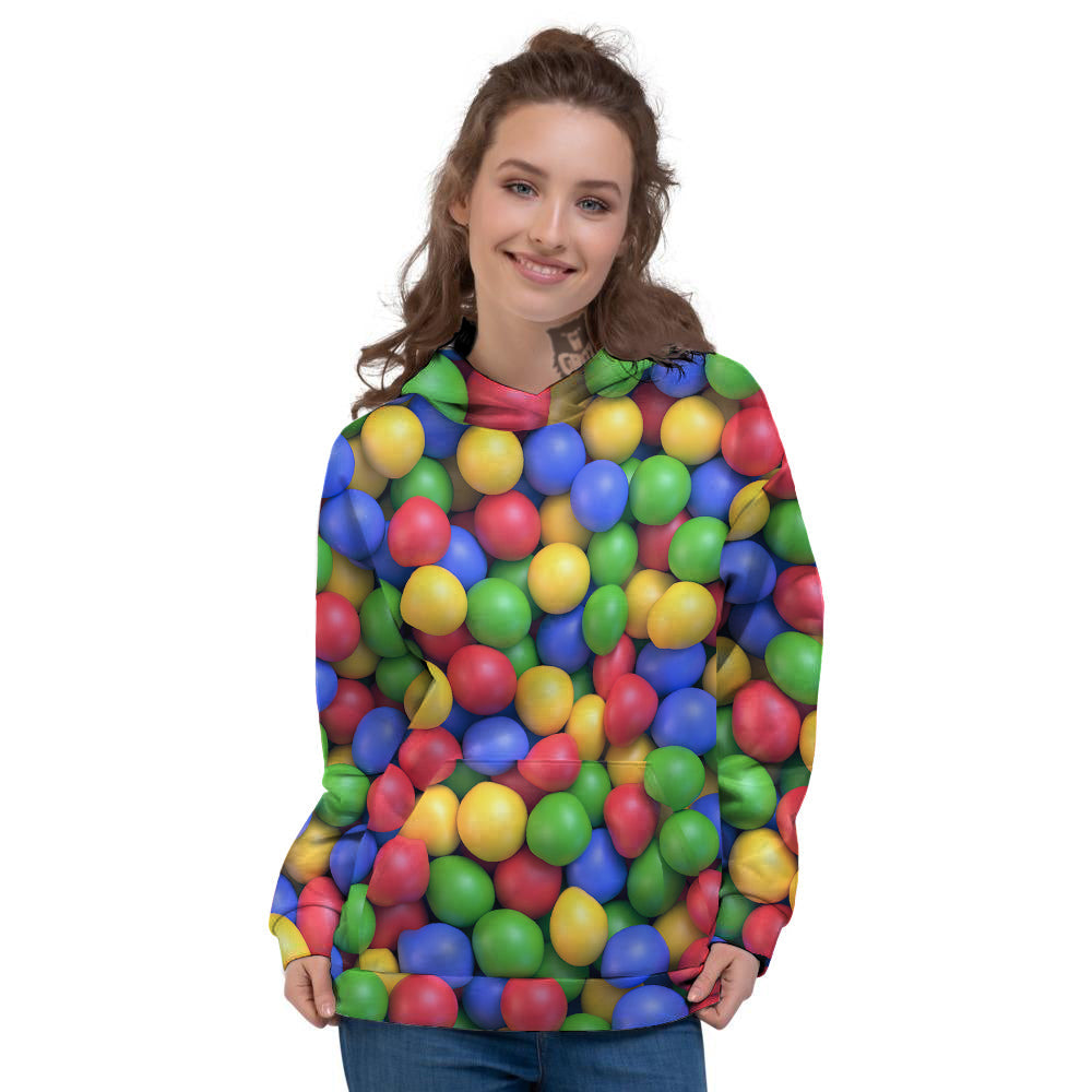 Candy Ball Colorful Print Women's Hoodie-grizzshop