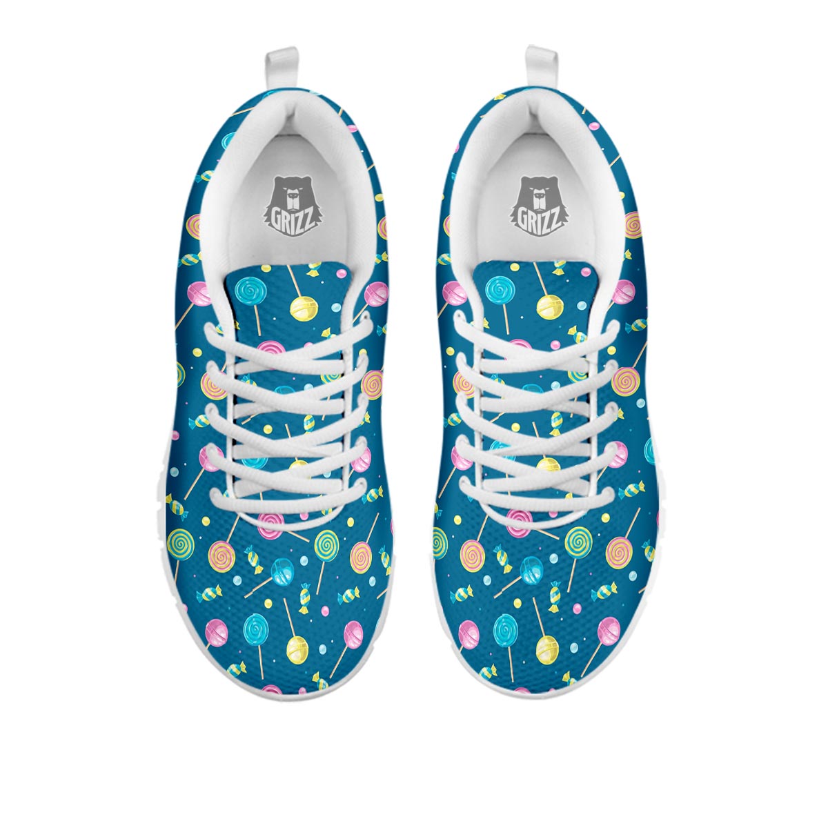 Candy Ball Sweet Print Pattern White Sneaker-grizzshop
