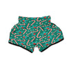 Candy Cane Merry Christmas Print Pattern Muay Thai Boxing Shorts-grizzshop