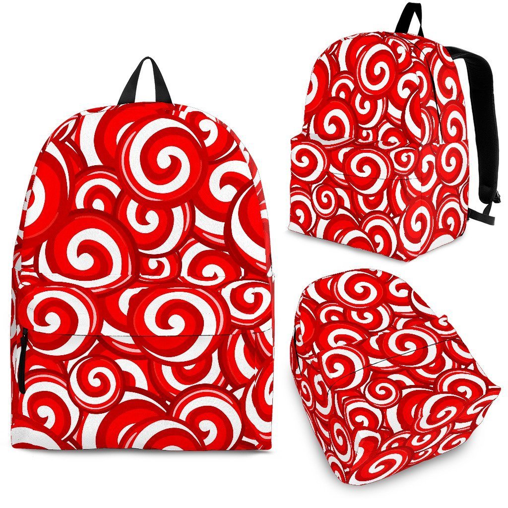 Candy Cane Pattern Print Backpack-grizzshop