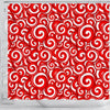 Candy Cane Pattern Print Bathroom Shower Curtain-grizzshop