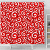 Candy Cane Pattern Print Bathroom Shower Curtain-grizzshop