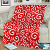 Candy Cane Pattern Print Blanket-grizzshop