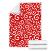 Candy Cane Pattern Print Blanket-grizzshop