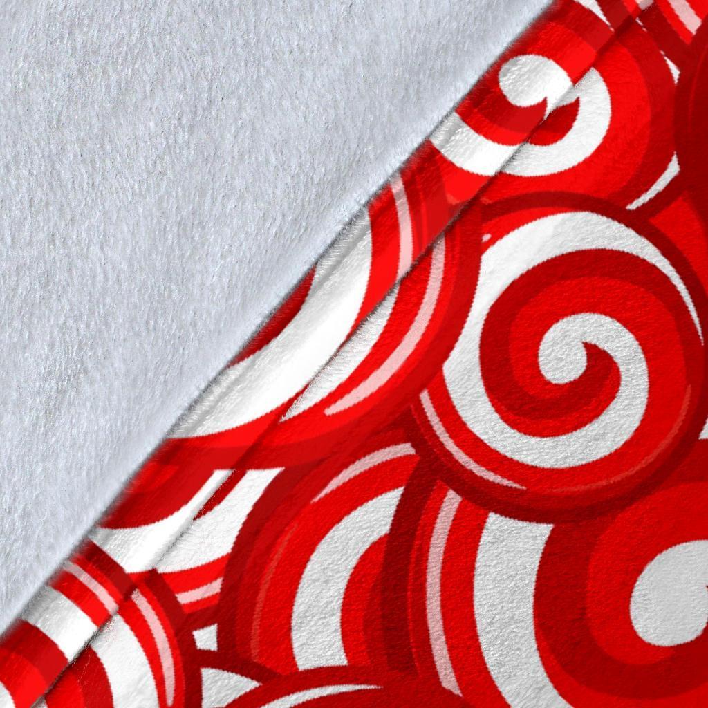 Candy Cane Pattern Print Blanket-grizzshop