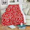 Candy Cane Pattern Print Blanket-grizzshop