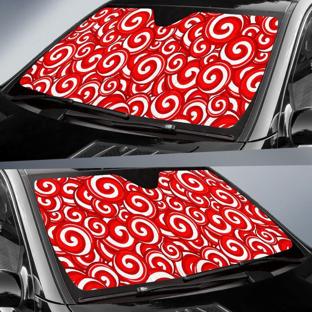 Candy Cane Pattern Print Car Sun Shade-grizzshop