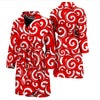 Candy Cane Pattern Print Men Long Robe-grizzshop