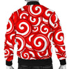 Candy Cane Pattern Print Men's Bomber Jacket-grizzshop