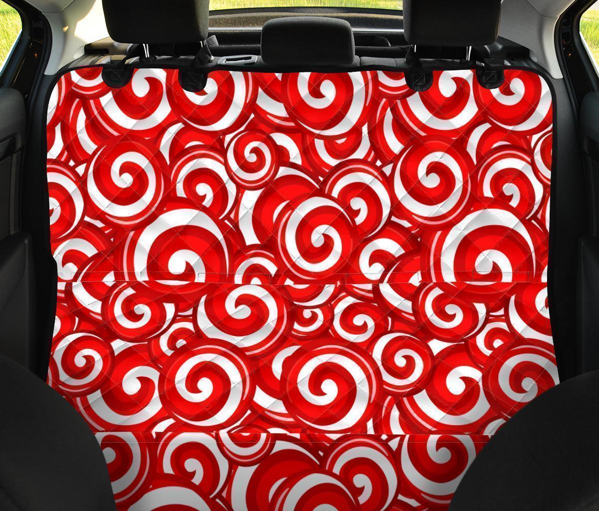 Candy Cane Pattern Print Pet Car Seat Cover-grizzshop