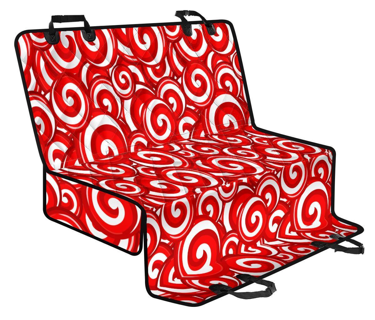 Candy Cane Pattern Print Pet Car Seat Cover-grizzshop