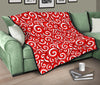 Candy Cane Pattern Print Quilt-grizzshop