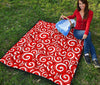 Candy Cane Pattern Print Quilt-grizzshop