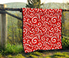 Candy Cane Pattern Print Quilt-grizzshop