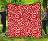 Candy Cane Pattern Print Quilt-grizzshop