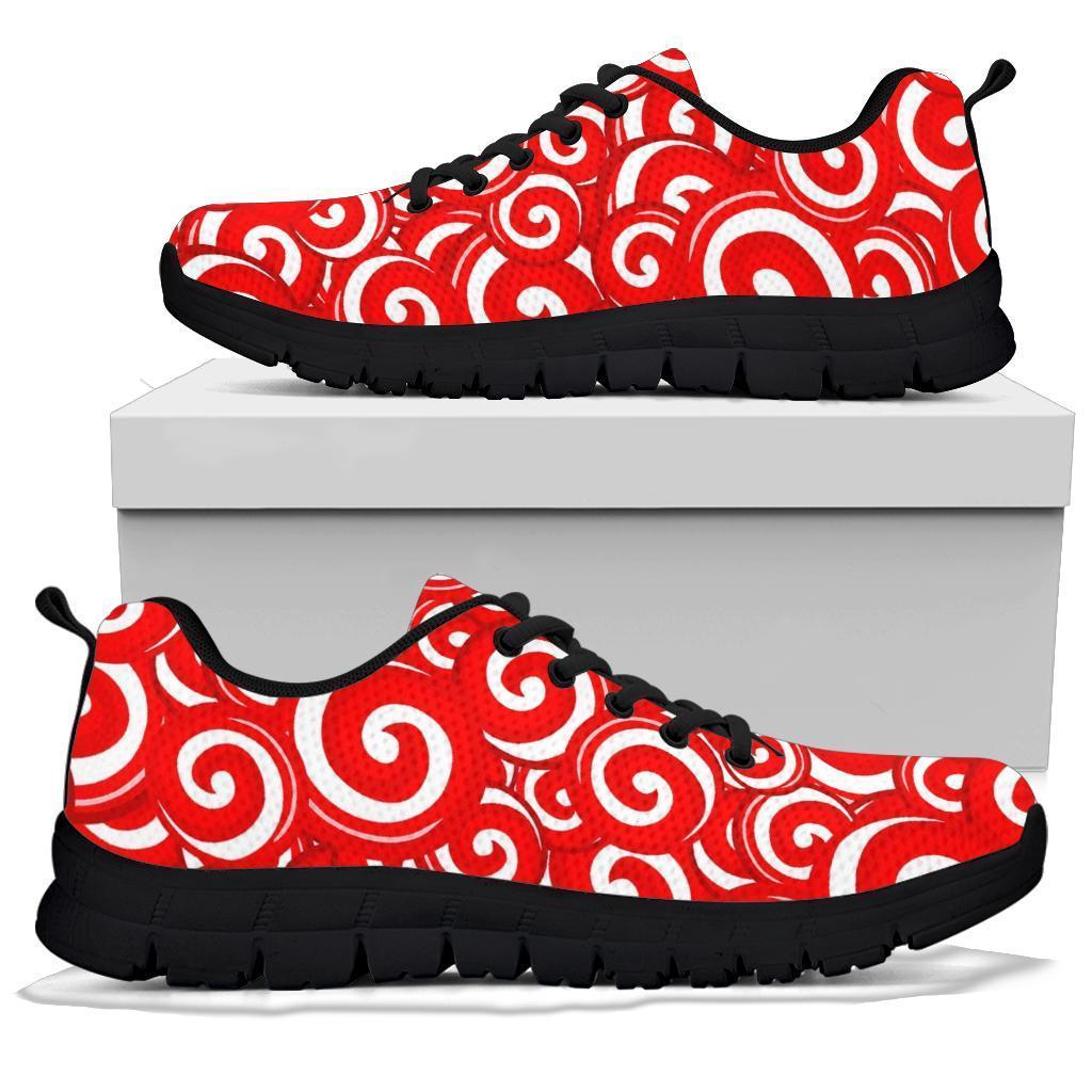 Candy Cane Pattern Print Sneaker Shoes For Men Women-grizzshop