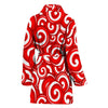 Candy Cane Pattern Print Women Long Robe-grizzshop