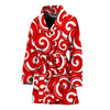 Candy Cane Pattern Print Women Long Robe-grizzshop