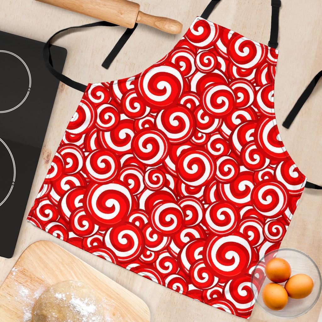 Candy Cane Pattern Print Women's Apron-grizzshop