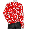 Candy Cane Pattern Print Women's Sweatshirt-grizzshop