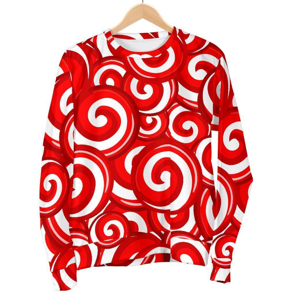 Candy Cane Pattern Print Women's Sweatshirt-grizzshop