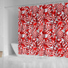 Candy Cane Print Pattern Bathroom Shower Curtain-grizzshop