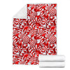 Candy Cane Print Pattern Blanket-grizzshop