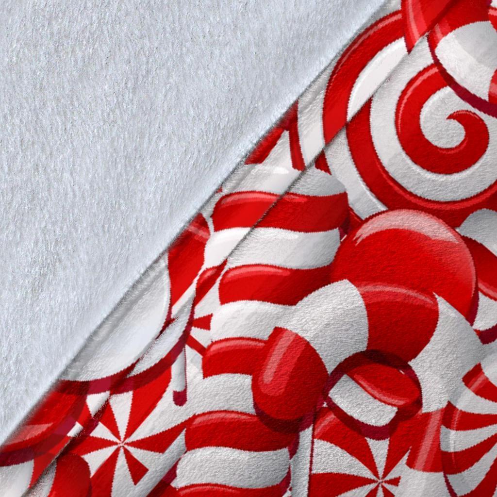 Candy Cane Print Pattern Blanket-grizzshop