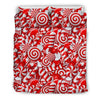 Candy Cane Print Pattern Duvet Cover Bedding Set-grizzshop