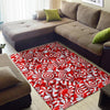 Candy Cane Print Pattern Floor Mat-grizzshop