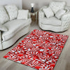 Candy Cane Print Pattern Floor Mat-grizzshop