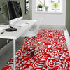 Candy Cane Print Pattern Floor Mat-grizzshop