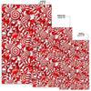 Candy Cane Print Pattern Floor Mat-grizzshop